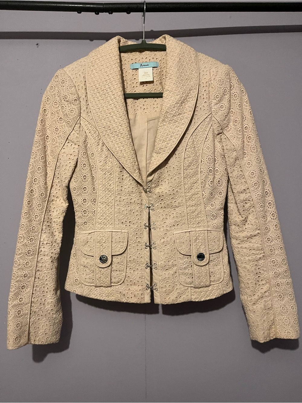 Vintage Marciano Eyelet Tailored Blazer